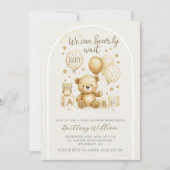 We Can Bearly Wait Baby Shower Invitation 招待状 (正面)