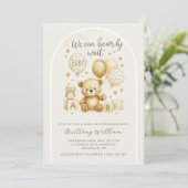 We Can Bearly Wait Baby Shower Invitation 招待状 (スタンド正面)