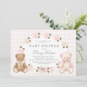 We can bearly wait baby shower invitation 招待状 (スタンド正面)