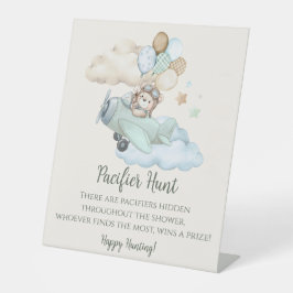 We Can Bearly Wait Baby Shower Pacifier Hunt Game 台座サイン