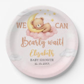 We Can Bearly Wait - Baby Shower Party ペーパープレート (正面)
