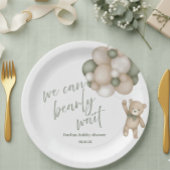 We Can Bearly Wait Baby Shower Plates ペーパープレート