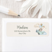 We Can Bearly Wait Baby Shower Return Address ラベル (インサイチュ)