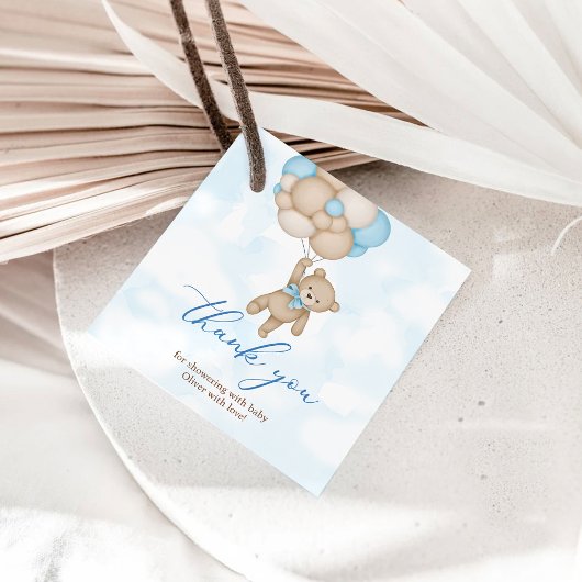 We Can Bearly Wait Baby Shower Thank You フェイバータグ