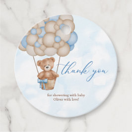 We Can Bearly Wait Baby Shower Thank You フェイバータグ
