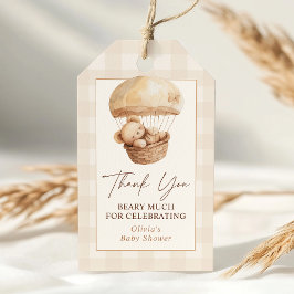 We Can Bearly Wait Baby Shower Thank You Favor ギフトタグ