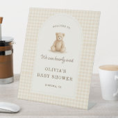 We Can Bearly Wait Baby Shower Welcome Sign 台座サイン (インサイチュ)