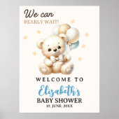We can bearly wait!, Baby Shower with Bear theme ポスター (正面)