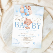 We Can Bearly Wait Balloon Baby Shower Invitation 招待状