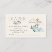 We Can Bearly Wait Bear Airplane Diaper Raffle エンクロージャーカード (正面)
