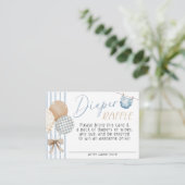 We Can Bearly Wait Bear Baby Shower Diaper Raffle エンクロージャーカード (スタンド正面)