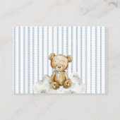 We Can Bearly Wait Bear Baby Shower Diaper Raffle エンクロージャーカード (裏面)