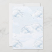 We can Bearly Wait! Bear Blue Balloon Baby Shower 招待状 (裏面)