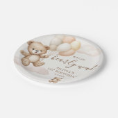 We Can Bearly Wait Birthday ペーパープレート (アングル)