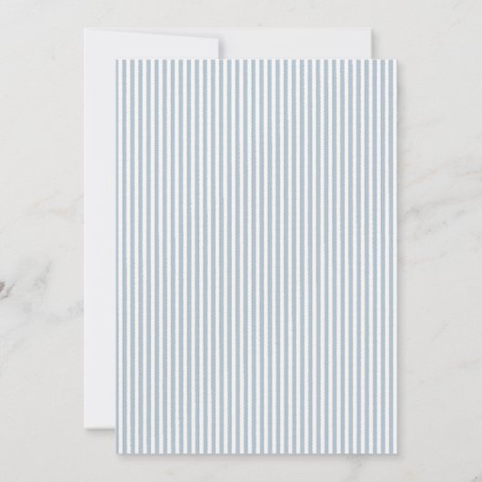 We Can Bearly Wait blue bow Boy Baby Shower 招待状 (裏面)