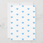 We Can Bearly Wait Blue Teddy Bear Baby Shower 招待状 (裏面)