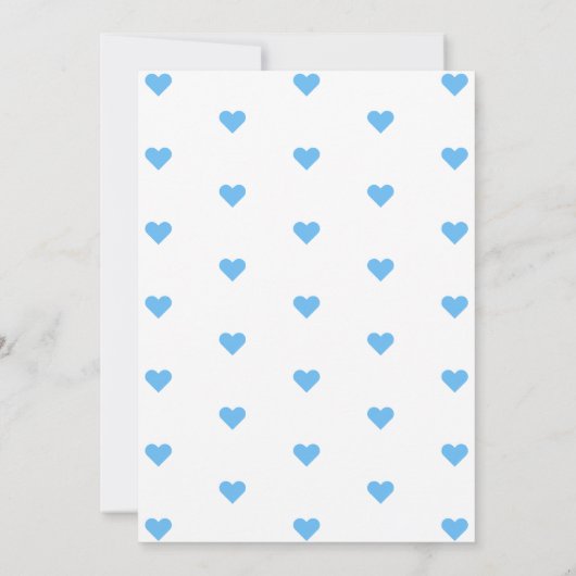 We Can Bearly Wait Blue Teddy Bear Baby Shower 招待状 (裏面)