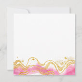 We Can Bearly Wait Blush Pink And Gold Abstract 招待状 (裏面)