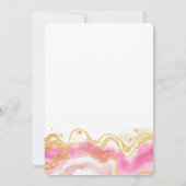 We Can Bearly Wait Blush Pink And Gold Abstract 招待状 (裏面)