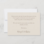 We Can Bearly Wait Boho Teddy Bear Baby Shower サンキューカード (裏面)