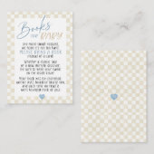 We Can Bearly Wait Books for Baby Boy Shower エンクロージャーカード (正面/裏面)