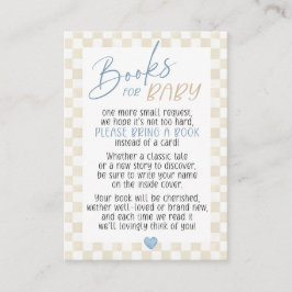 We Can Bearly Wait Books for Baby Boy Shower エンクロージャーカード