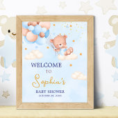 We Can Bearly Wait, Boy Baby Shower ポスター