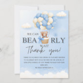 We can Bearly Wait Cute Bear  サンキューカード (正面)