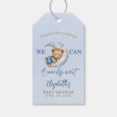 We can Bearly wait - Cute Bear Baby shower boy ギフトタグ (正面)