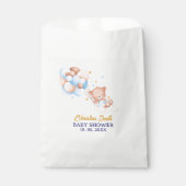 We Can Bearly Wait ,Cute Bear Baby Shower boy フェイバーバッグ (正面)