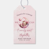We can Bearly wait - Cute Bear Baby shower Girl ギフトタグ (正面)