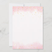 We Can Bearly Wait Cute Bear Girl Baby Shower 招待状 (裏面)