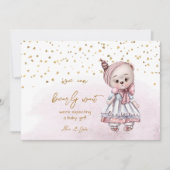 We Can Bearly Wait Cute Stuffed Animal Pregnancy 案内状 (正面)