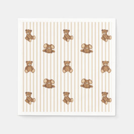 We Can Bearly Wait Elegant Baby Shower スタンダードカクテルナプキン