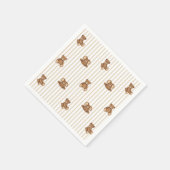 We Can Bearly Wait Elegant Baby Shower スタンダードカクテルナプキン (角)