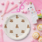 We Can Bearly Wait Elegant Baby Shower ペーパープレート (パーティー)