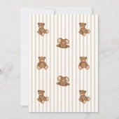 We Can Bearly Wait Elegant Baby Shower 招待状 (裏面)