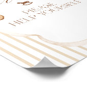 We Can Bearly Wait Elegant Baby Shower drink bar ポスター (角)