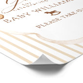 We Can Bearly Wait Elegant Baby Shower Favors ポスター (角)