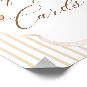 We Can Bearly Wait Elegant Baby Shower Gift Card ポスター (角)