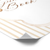 We Can Bearly Wait Elegant Baby Shower guest book ポスター (角)