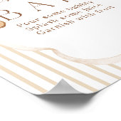 We Can Bearly Wait Elegant Baby Shower momosa ポスター (角)