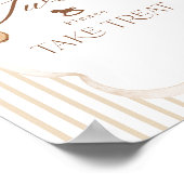 We Can Bearly Wait Elegant Baby Shower sweet bar ポスター (角)