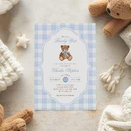 We Can Bearly Wait Elegant Teddy Bear Baby Shower 招待状