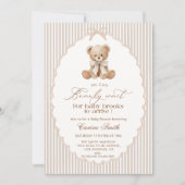 We Can Bearly Wait Gender Neutral Baby Shower 招待状 (正面)
