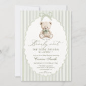 We Can Bearly Wait Gender Neutral Baby Shower 招待状 (正面)