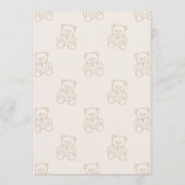 We Can Bearly Wait Gender Neutral Baby Shower 招待状 (裏面)