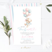 We Can Bearly Wait Gender Reveal Baby Shower  招待状