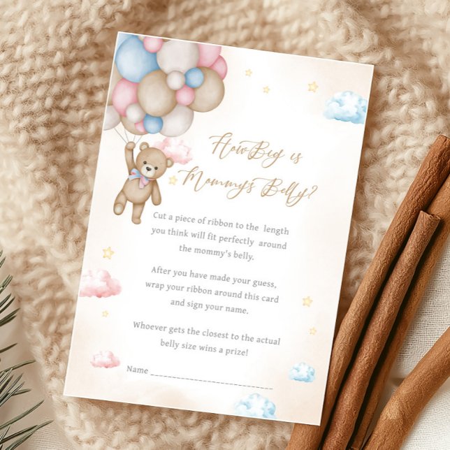 We Can Bearly Wait Gender Reveal How Big Game (Bear Gender Reveal Game)