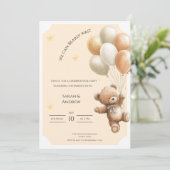 We Can Bearly Wait Gender Reveal Invitation 招待状 (スタンド正面)